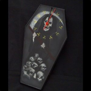 Grim Reaper coffin clock